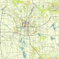 vettore città carta geografica di akron Ohio Stati Uniti d'America