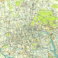 vettore città carta geografica di Guangzhou Cina