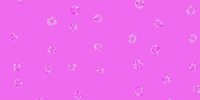 sfondo vettoriale rosa viola chiaro con puntini