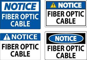 Avviso cartello, fibra ottico cavo cartello vettore