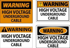 avvertimento cartello alto voltaggio metropolitana cavo vettore