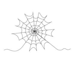 astratto ragno ragnatela per Halloween continuo disegno nel uno linea vettore