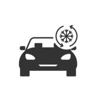 vettore illustrazione di auto AC circolazione icona nel buio colore e bianca sfondo