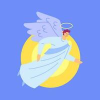 cartone animato colore personaggio angelo . vettore