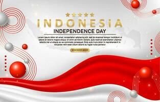 sfondo del giorno dell'indipendenza dell'indonesia vettore