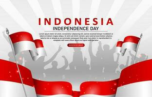 sfondo del giorno dell'indipendenza dell'indonesia vettore