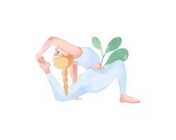 mano disegnato vettore acquerello yoga pose