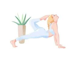 mano disegnato vettore acquerello yoga pose