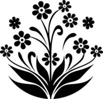 floreale - minimalista e piatto logo - vettore illustrazione