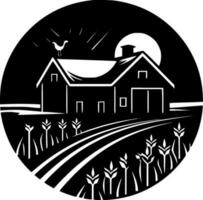 azienda agricola, minimalista e semplice silhouette - vettore illustrazione