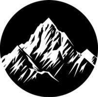 montagna, minimalista e semplice silhouette - vettore illustrazione