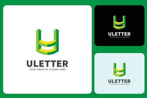 u lettera logo design modello vettore