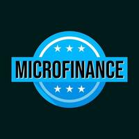 microfinanza i soldi debito reddito attività commerciale aziendale icona etichetta distintivo design vettore