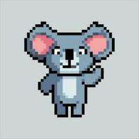 pixel arte illustrazione koala. pixelated koala. carino koala animale icona pixelated per il pixel arte gioco e icona per sito web e video gioco. vecchio scuola retrò. vettore