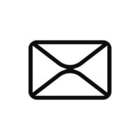 Messaggio icona. e-mail o notizia illustrazioni - vettore, cartello e simbolo. nero linea icona. vettore