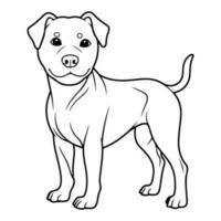 americano fossa toro, mano disegnato cartone animato carattere, cane icona. vettore
