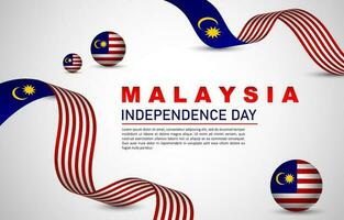 vettore di Malaysia indipendenza giorno sfondo