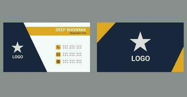 modello di biglietto da visita professionale pulito vettore