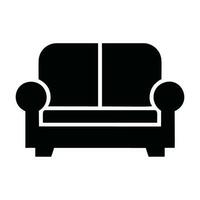 divano icona silhouette logo vettore