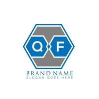 qf creativo minimalista poligono lettera logo. qf unico moderno piatto astratto vettore lettera logo design.