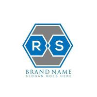 rs creativo minimalista poligono lettera logo. rs unico moderno piatto astratto vettore lettera logo design.