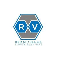 rv creativo minimalista poligono forma lettera logo. rv unico moderno piatto astratto vettore lettera logo design.