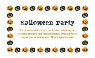 rettangolo Jack o lanterna Halloween telaio confine. Halloween festa modello. sociale media inviare vettore illustrazione