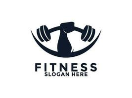 fitness e Palestra logo design vettore