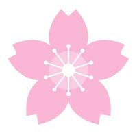 icona di rosa ciliegia fiore. giapponese fiore icona. vettore. vettore