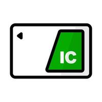 circuito integrato carta icona vettore