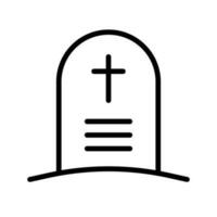 semplice cristiano tomba icona. grave. vettore. vettore