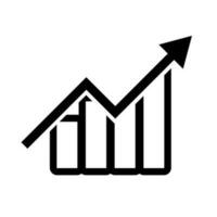 bar e freccia. in crescita grafico. vettore. vettore