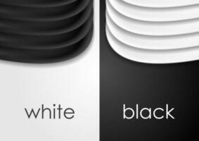 nero e bianca ondulato volantini sfondo vettore