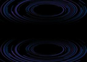 buio blu viola circolare Linee astratto futuristico tecnologia sfondo vettore