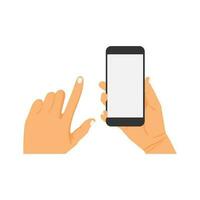 vettore illustrazione di un' mano Tenere un' cellula Telefono o smartphone
