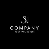 attività commerciale aziendale lettera jn logo design modello. semplice e pulito piatto design di lettera jn logo vettore modello. lettera jn logo per attività commerciale.