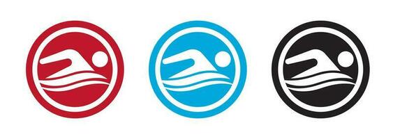 nuotare logo per applicazione o sito web. nuoto campionato icona. vettore