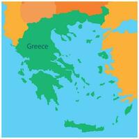 Grecia carta geografica sfondo vettore