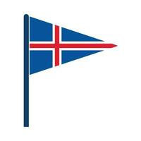 Islanda bandiera icona vettore
