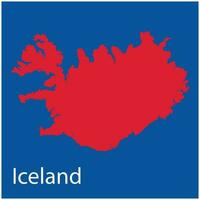 Islanda carta geografica icona vettore