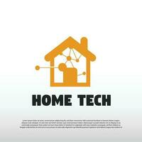 tecnologia logo con Tech casa concetto. futuro Tech icona. illustrazione elemento-vettore vettore