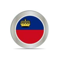 il nazionale bandiera di Liechtenstein è isolato nel ufficiale colori. vettore