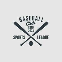 Vintage ▾ logo baseball vettore modello illustrazione