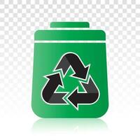 riciclare simbolo o raccolta differenziata frecce piatto icona per applicazioni e siti web vettore