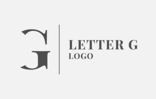 lettera g minimalista astratto monocromatico iniziale vettore logo design