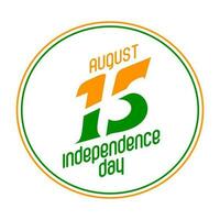 agosto 15, contento indipendenza giorno. vettore saluto carta design per indiano indipendenza giorno.