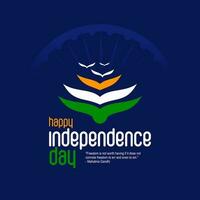 agosto 15, contento indipendenza giorno. vettore saluto carta design per indiano indipendenza giorno.