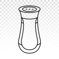 sale shaker o Pepe shaker bottiglia linea arte icona per applicazioni e siti web vettore