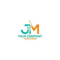 jm carriera logo design vettore