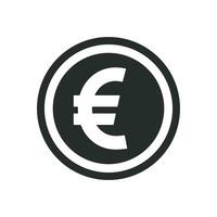 Euro moneta icona grafico vettore illustrazione